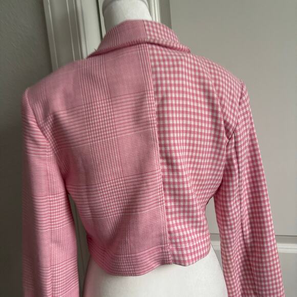 Majorelle X Revolve Nell Cropped Blazer in Picnic Pink Sz M Clueless Preppy - Picture 9 of 12